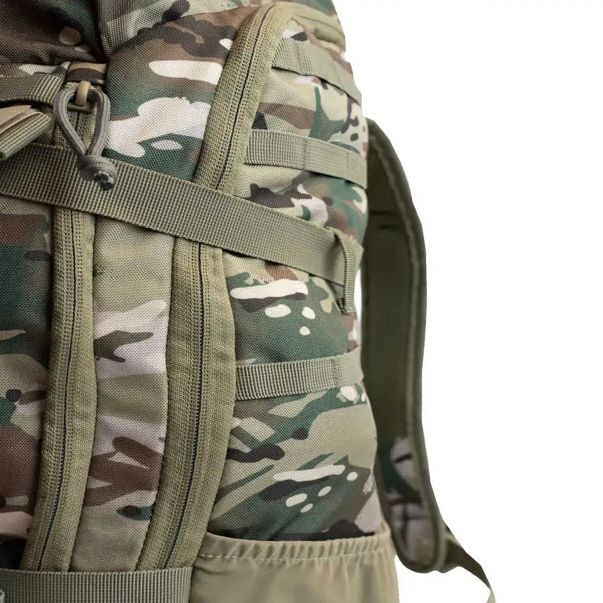 Camouflage military backpack with multiple zippered compartments, adjustable straps, and durable 600D polyester material for outdoor use - SKU: JB0795