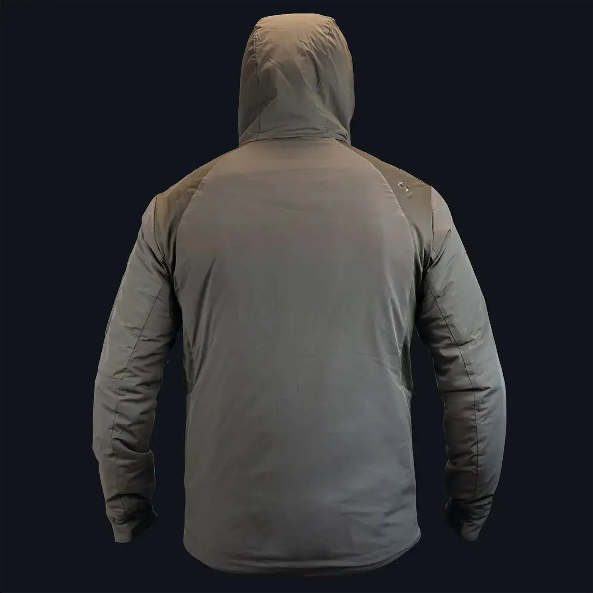 Rear view of Highlander Stoirm Primaloft Thermal Jacket in Multicam, highlighting ergonomic design and weather-resistant fabric.  from  John Bull Clothing 
