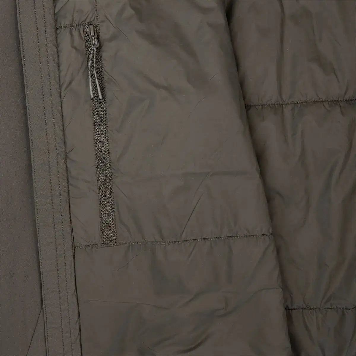 Interior zip pocket of Highlander Stoirm Primaloft Jacket, ideal for secure storage in cold and demanding conditions.  from  John Bull Clothing 