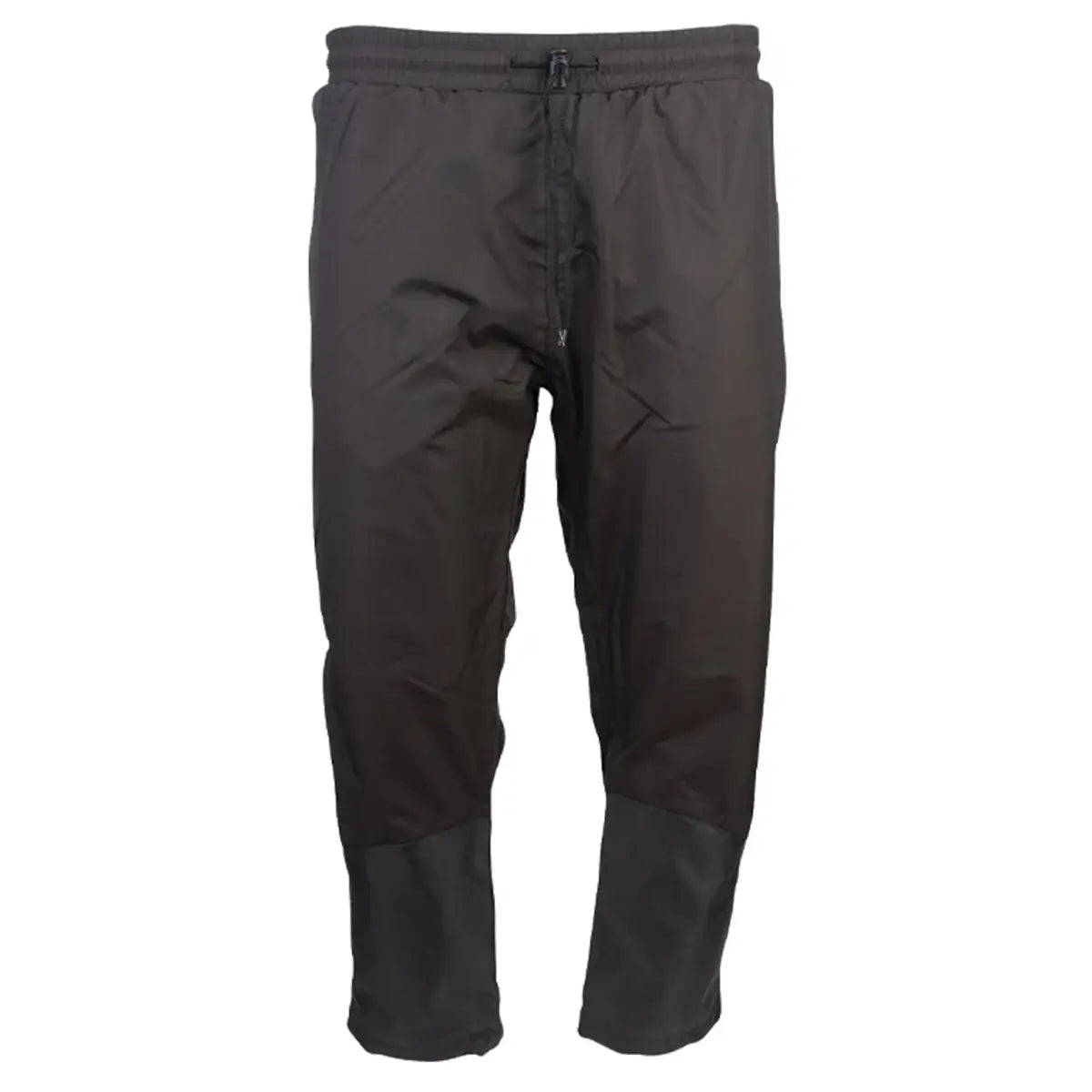 Jack Pyke Technical Featherlite Over Trouser in black with reinforced lower legs, ideal for lightweight waterproof outdoor wear.