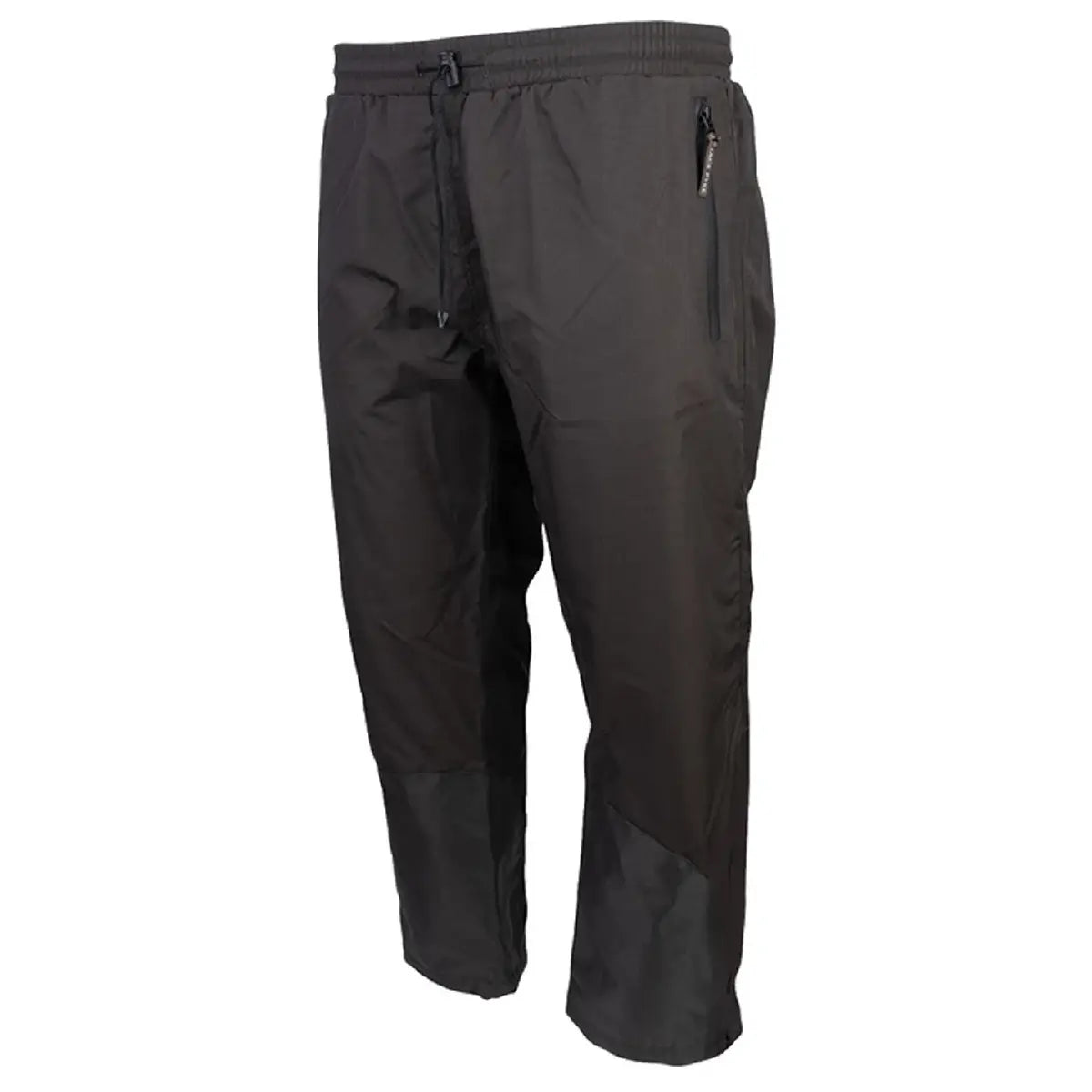 Side view of Jack Pyke Technical Featherlite Over Trouser showing zippered pocket and adjustable waistband for secure fit.