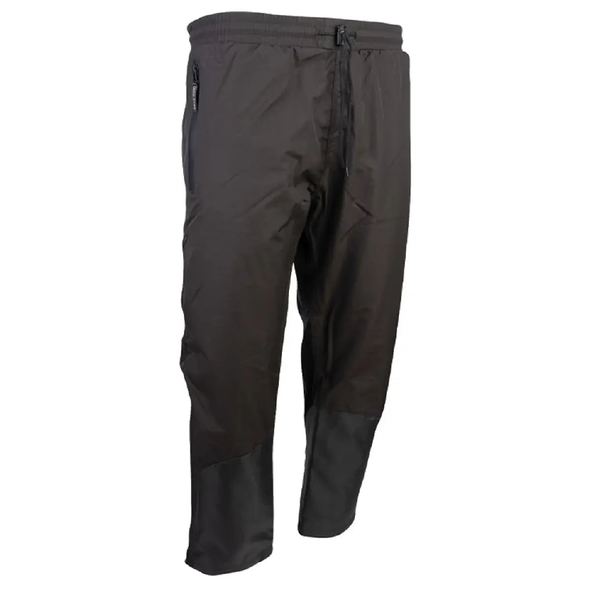 Angled view of Jack Pyke Technical Featherlite Over Trouser highlighting durable polyester fabric and reinforced knee panels.