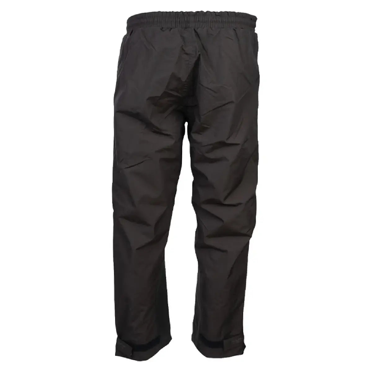 Rear view of Jack Pyke Technical Featherlite Over Trouser featuring elastic waistband and adjustable ankle cuffs for comfort.
