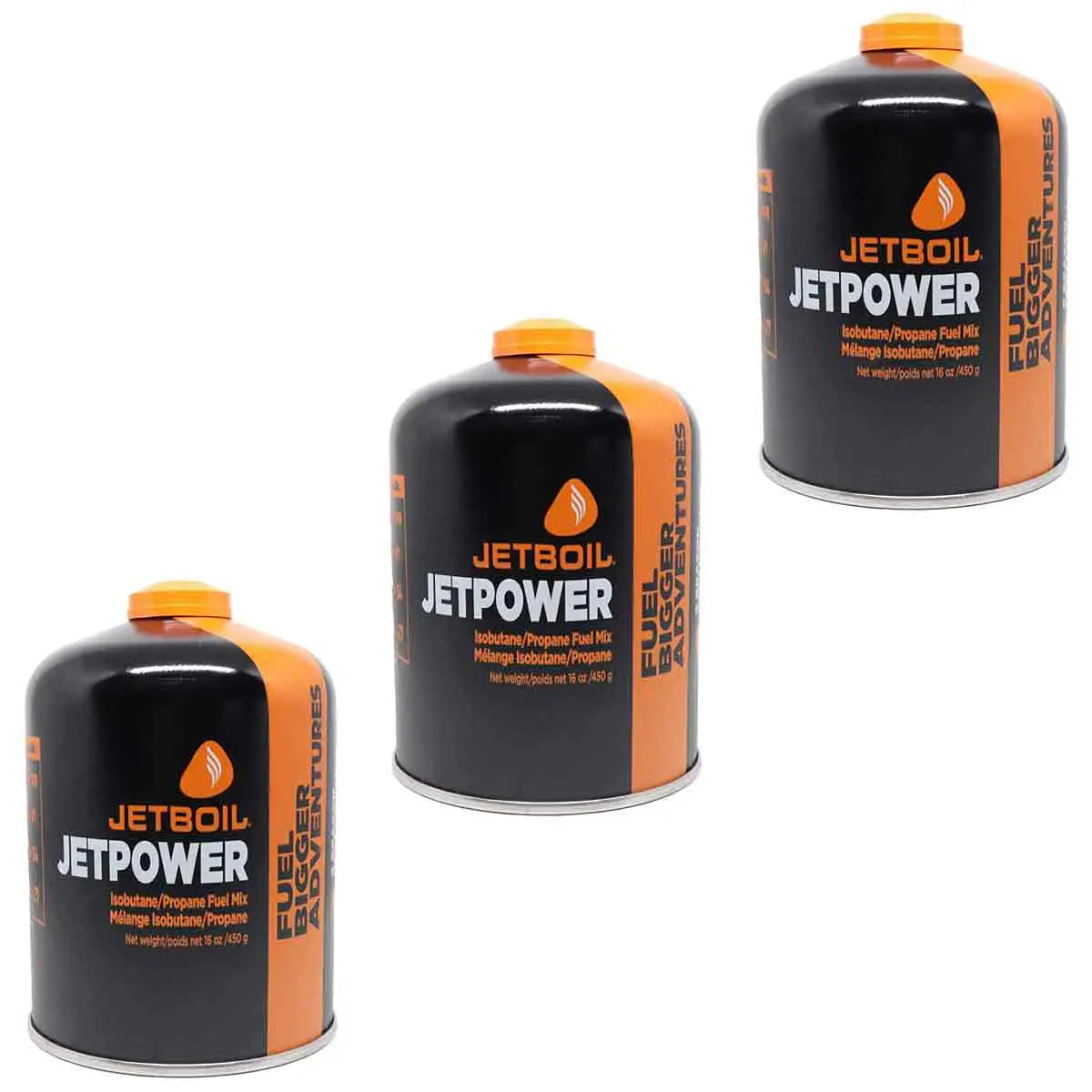 Jetboil Jetpower Gas Fuel Cartridge 450g 450g (3 Pack) from  John Bull Clothing 
