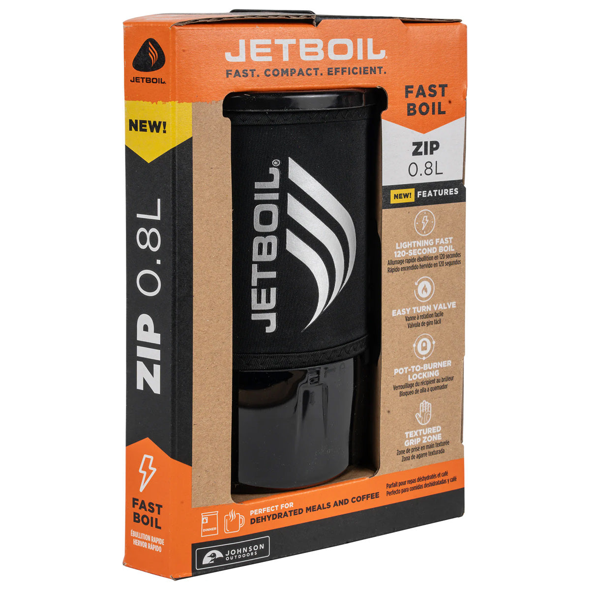Jetboil Zip 0.8L Carbon Fast Boil Cooking System Stove (2025)