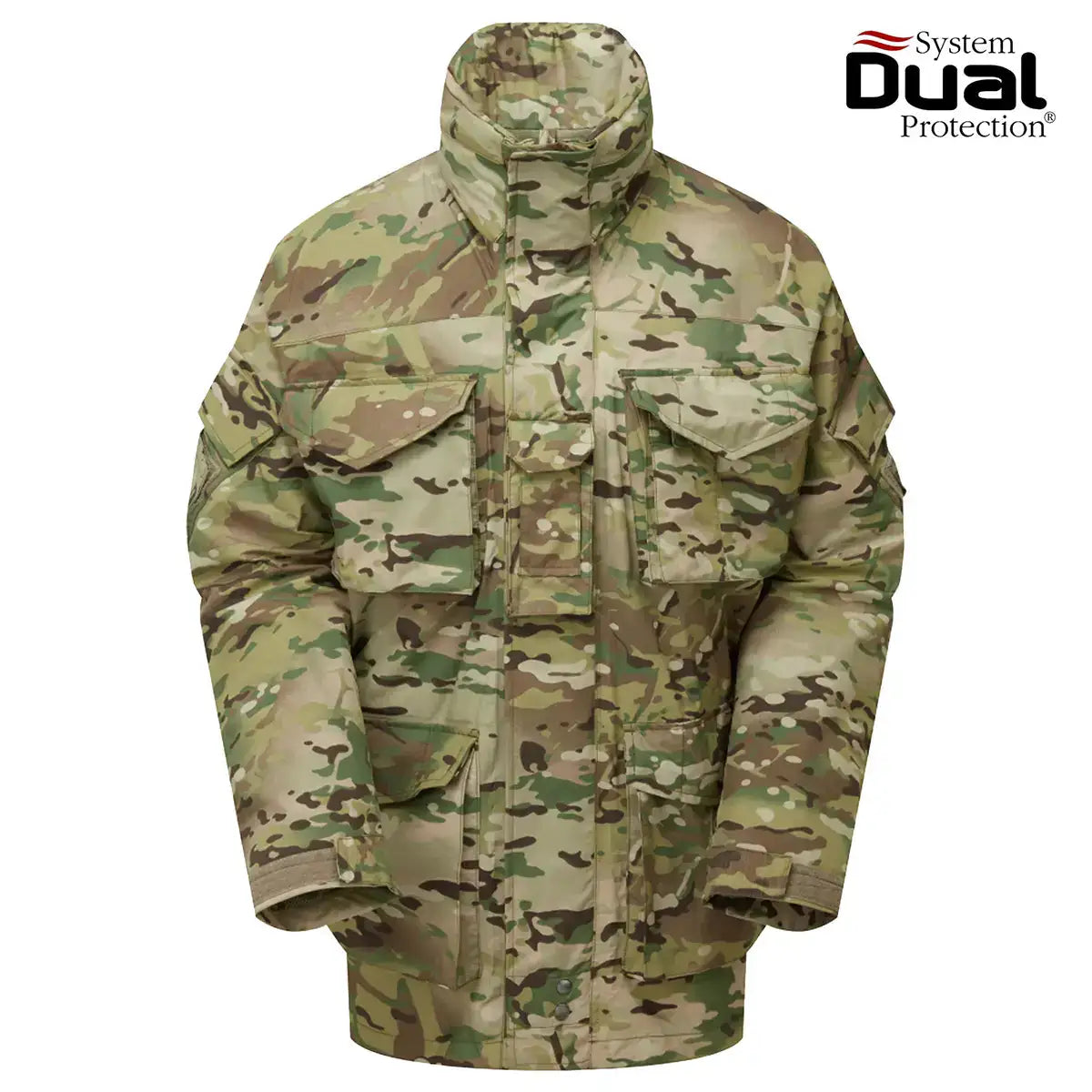 Keela Mk6.0 Waterproof Smock Jacket Multicam - Camouflage tactical jacket with multiple pockets and high collar  from  John Bull Clothing 