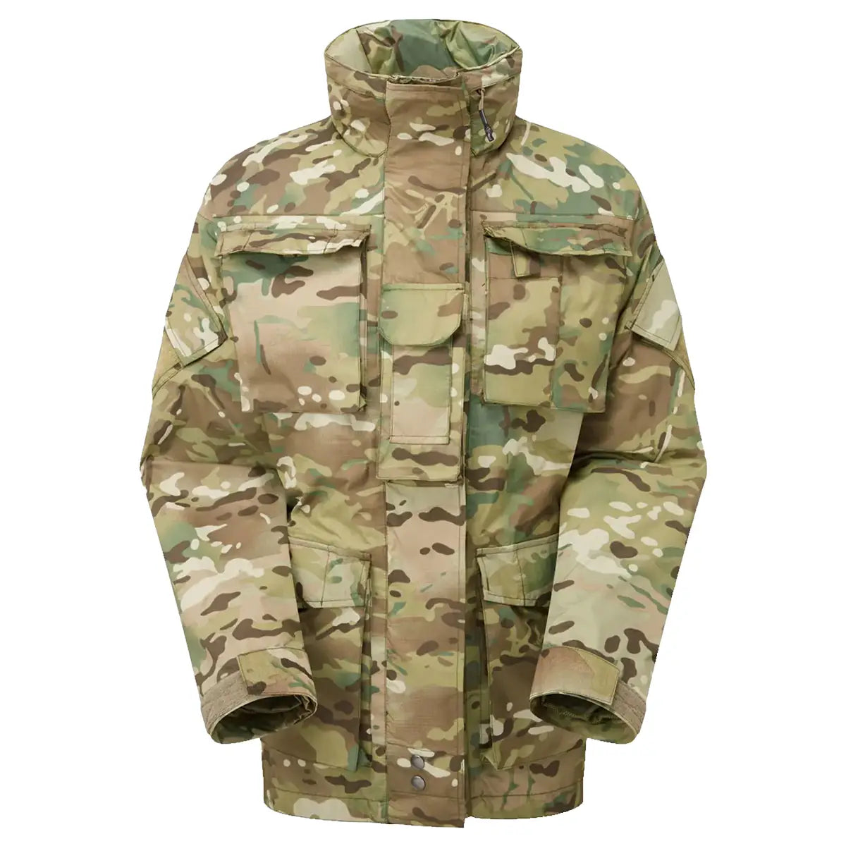 Keela Valkyrie MK5.0 Jacket Female Fit MTC in Multicam pattern, designed for tactical and outdoor use with multiple front pockets and durable shell.