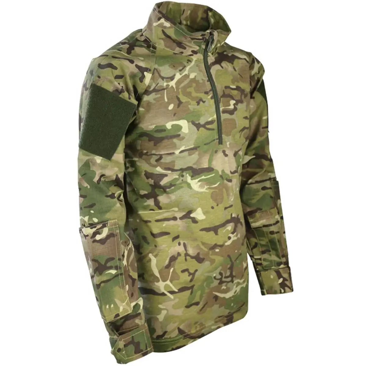 Kids camouflage tactical military shirt with zip for active outdoor wear