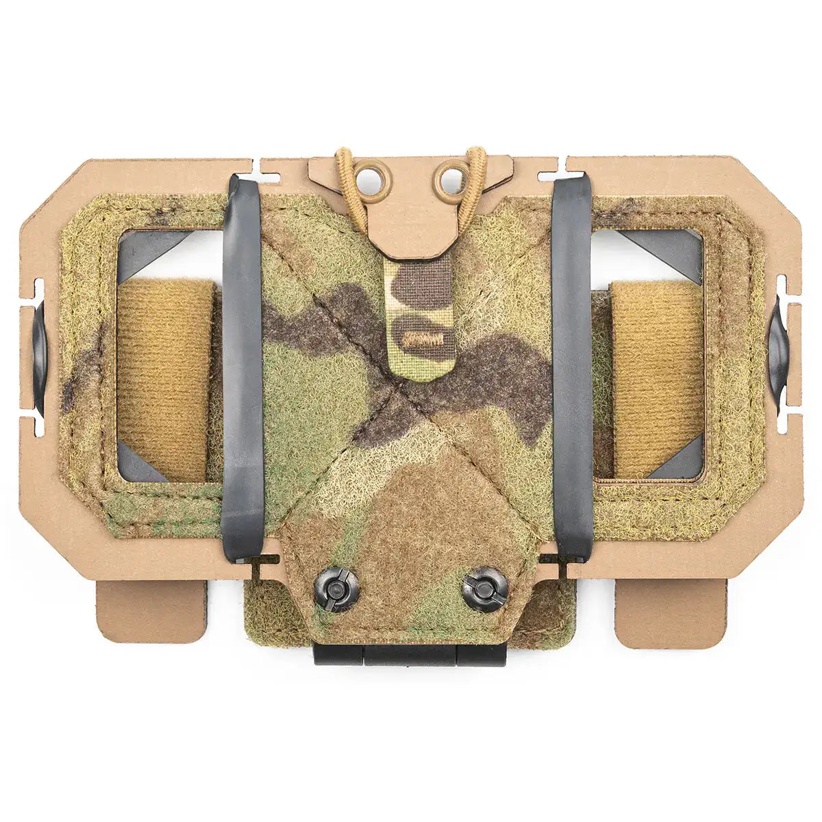 Luminae ATAK EUD Phone Mount Pouch in Multicam camouflage with Velcro straps, designed for tactical loadouts, on a white background - SKU: JB1585