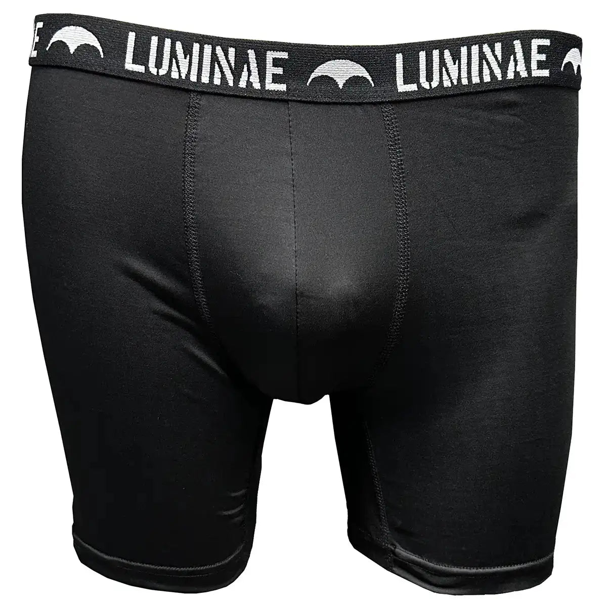 Rear view of Luminae Battle Boxer Shorts showing ergonomic stitching and supportive fit for active performance.  from  John Bull Clothing 