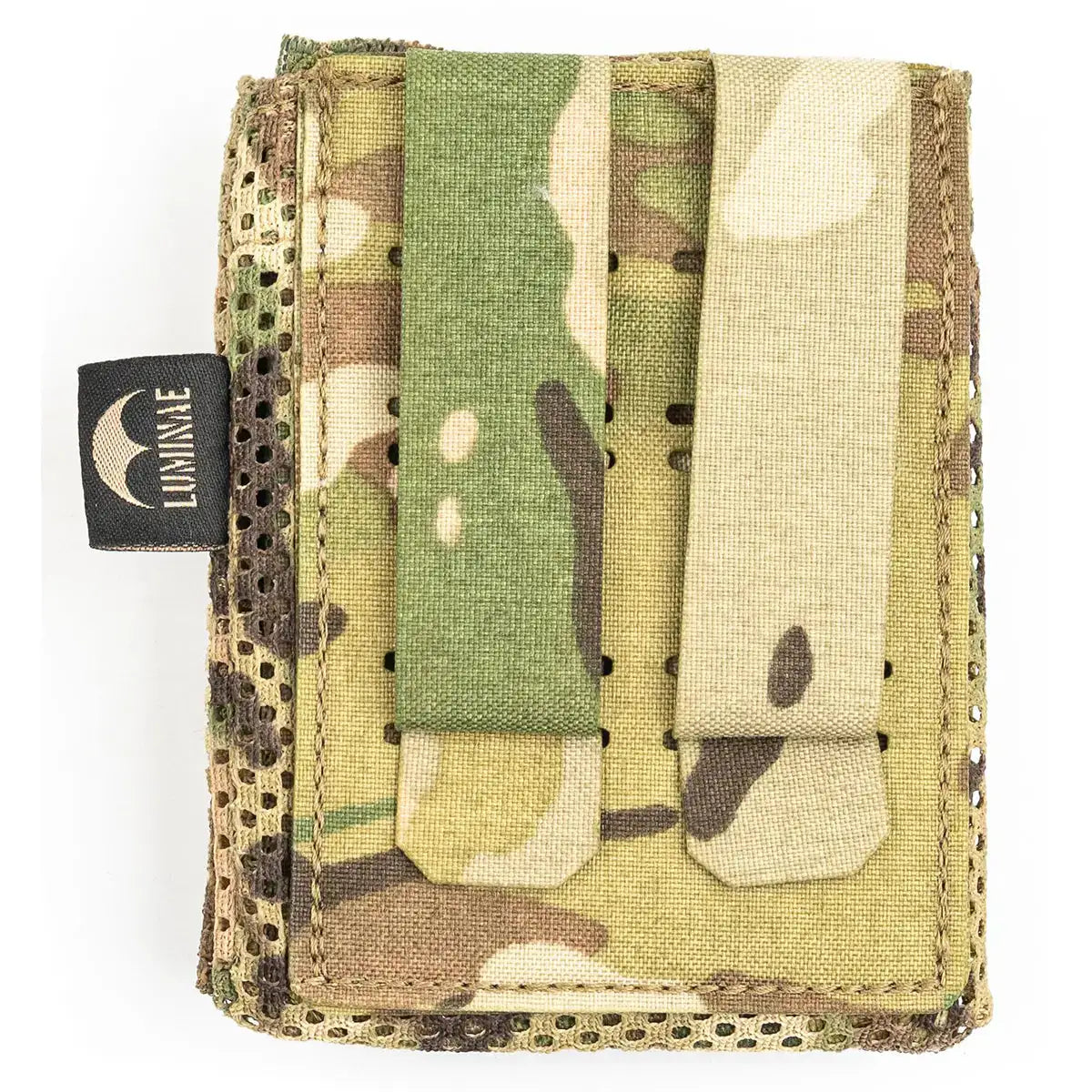 Multicam camouflage tactical pouch with mesh fabric, holds magazines, adjustable strap, John Bull Clothing SKU: JB1357