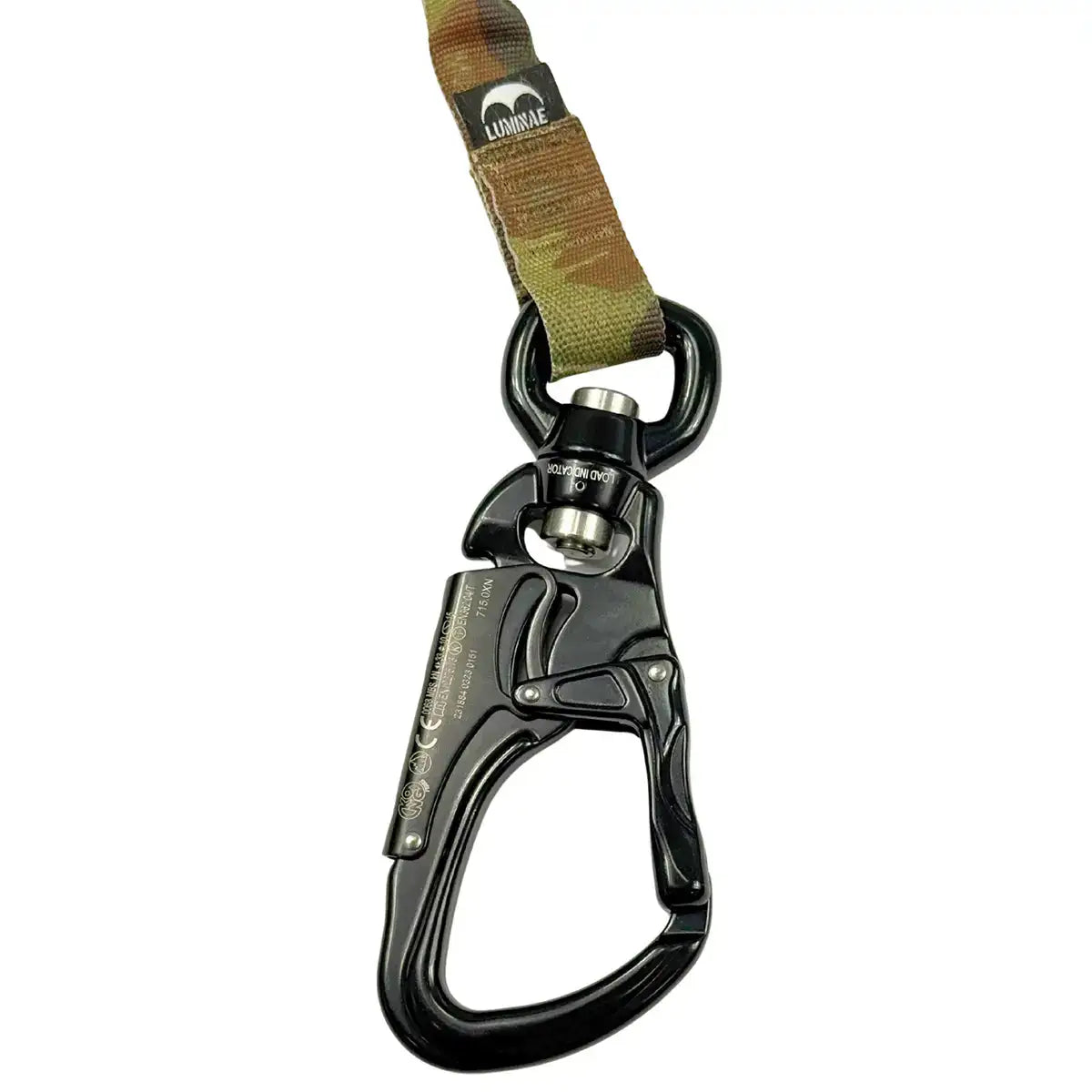 Multicam weapon strap with carabiner for tactical gear and weapon attachment  from  John Bull Clothing 