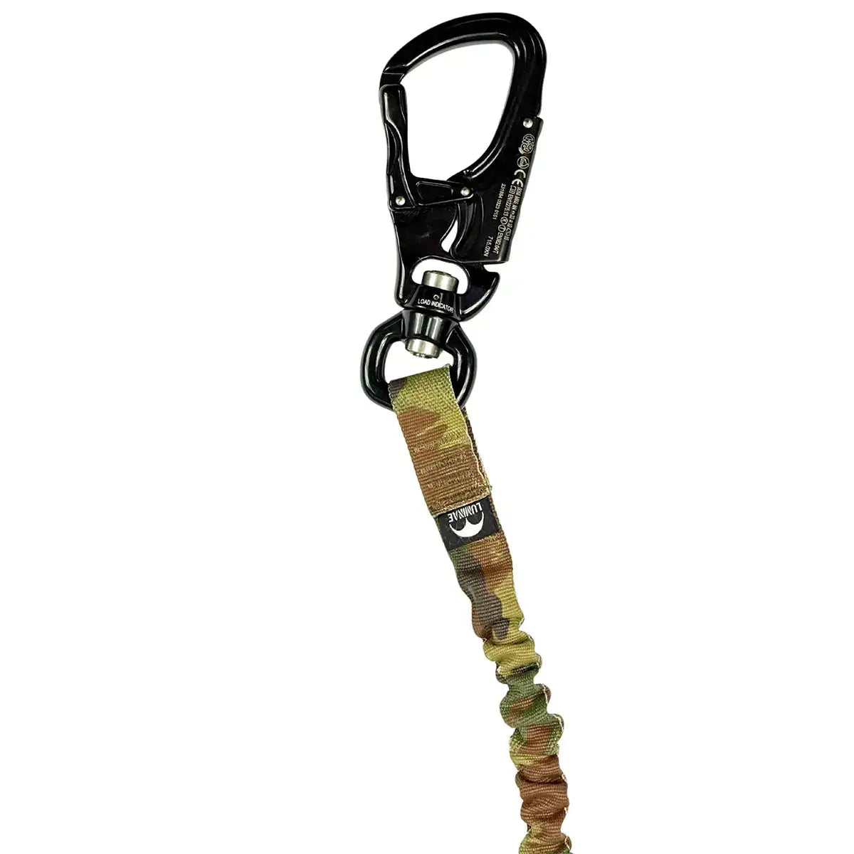Black carabiner with Multicam strap for weapon care and ammunition holder  from  John Bull Clothing 