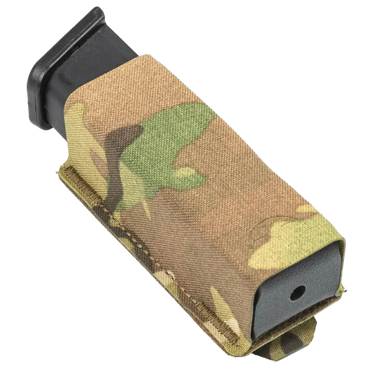 Camouflage magazine holder with durable fabric and elastic strap