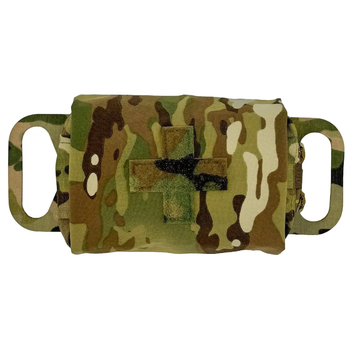 Multicam medical pouch with cross patch for first aid