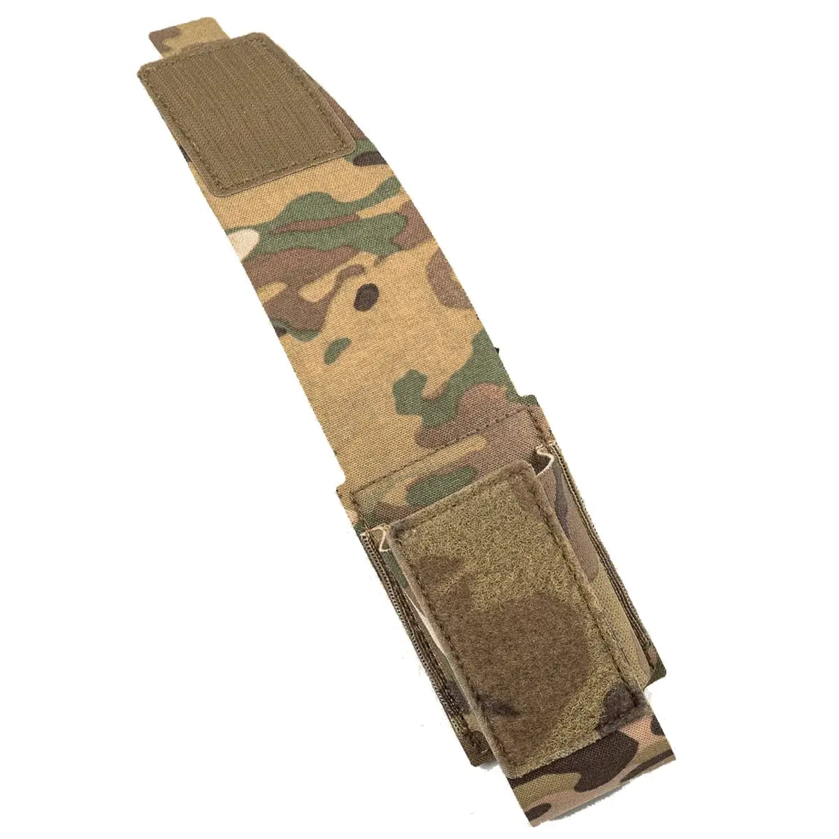 Multicam camouflage grenade pouch made of durable Cordura material with Velcro and zipper closures, designed for tactical weapon care accessories - SKU: JB1296