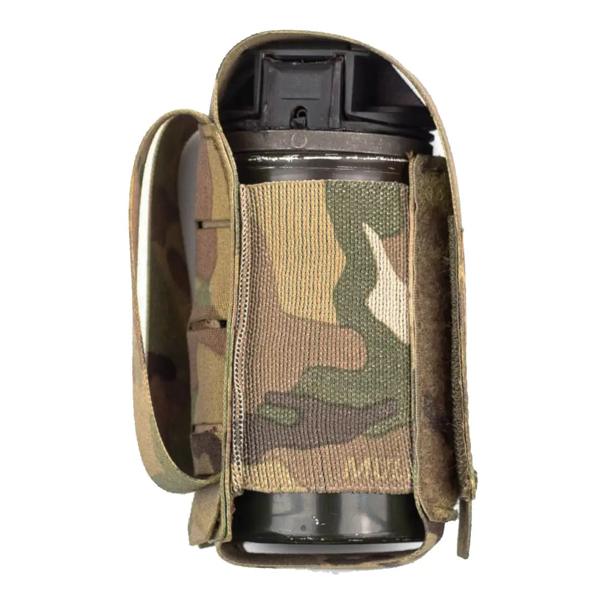 Camo pattern pouch with Velcro closure and internal compartment, suitable for carrying small tactical gear, SKU: JB1296