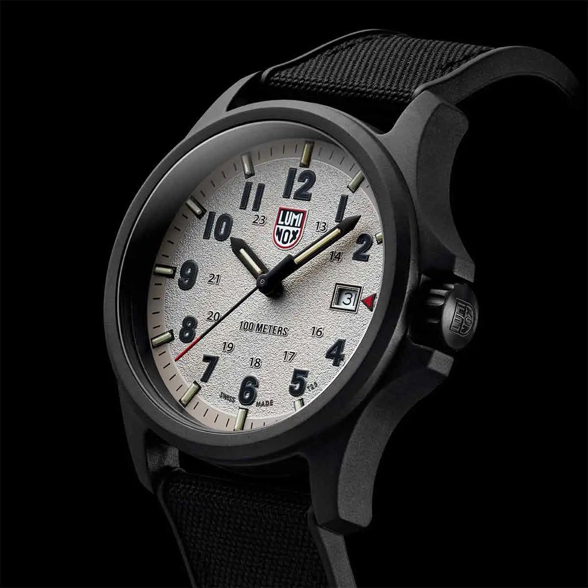 Angled view of Luminox Atacama Field 1960 Series Watch XL.1971.SET showing rugged Carbonox case and detailed dial design.  from  John Bull Clothing 