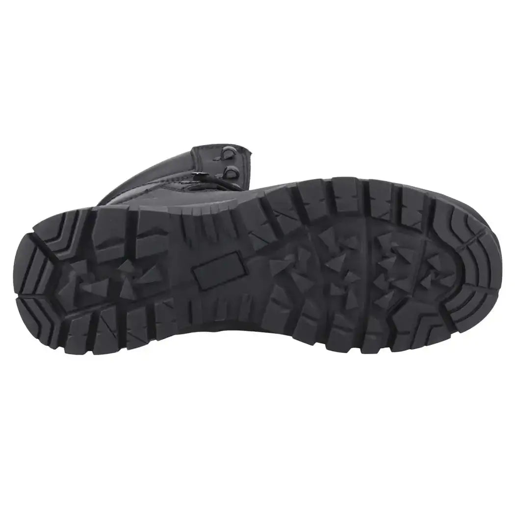 Bottom view of rugged outsole of Magnum Valiance police boot  from  John Bull Clothing 