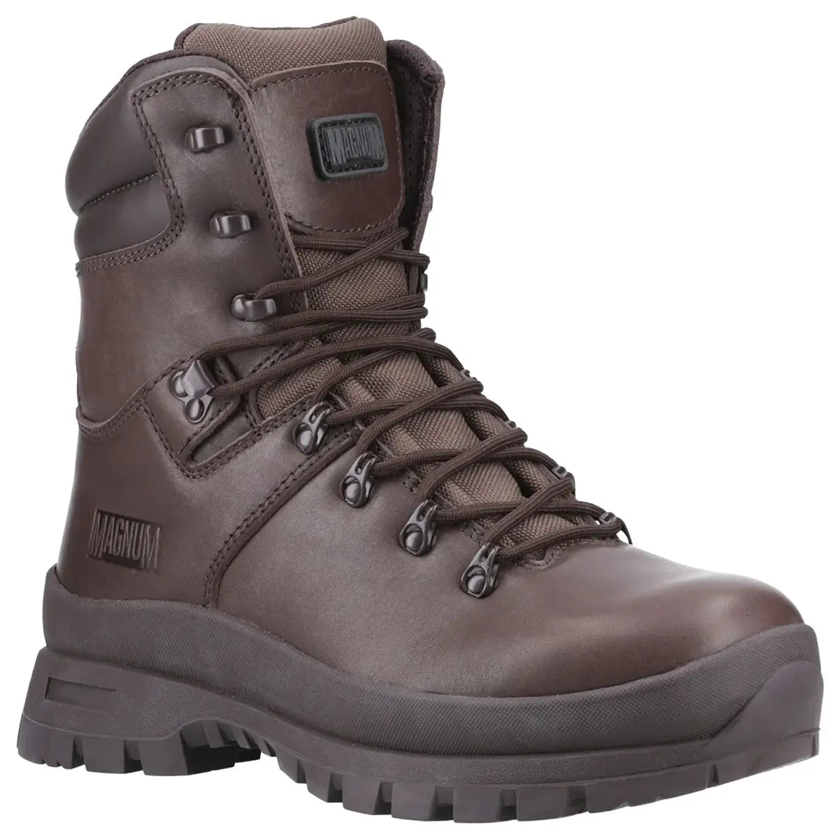 Full leather brown military boot for men and women