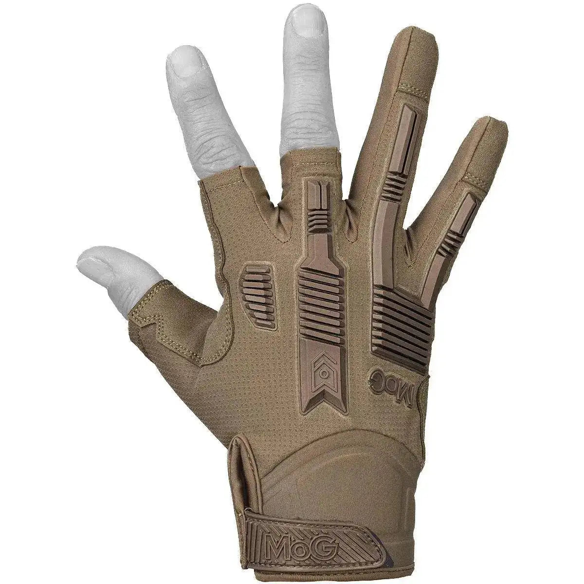 MoG Target High Abrasion Ergoshield Gloves - Trivium Brown with reinforced knuckle protection and ergonomic design for tactical use.  from  John Bull Clothing 