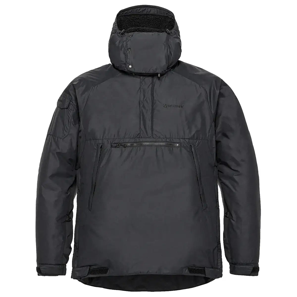 Montane Extreme Smock Insulated Mens in black, showcasing durable construction and thermal insulation, exclusive at John Bull Clothing. Black from  John Bull Clothing 
