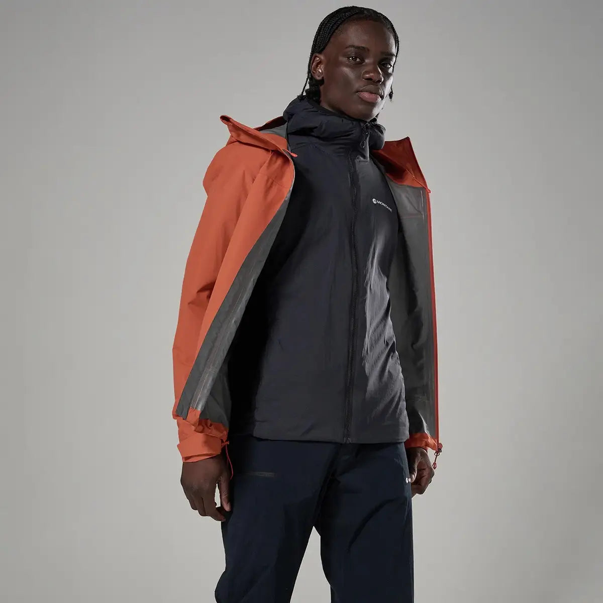 Montane waterproof jacket for outdoor activities