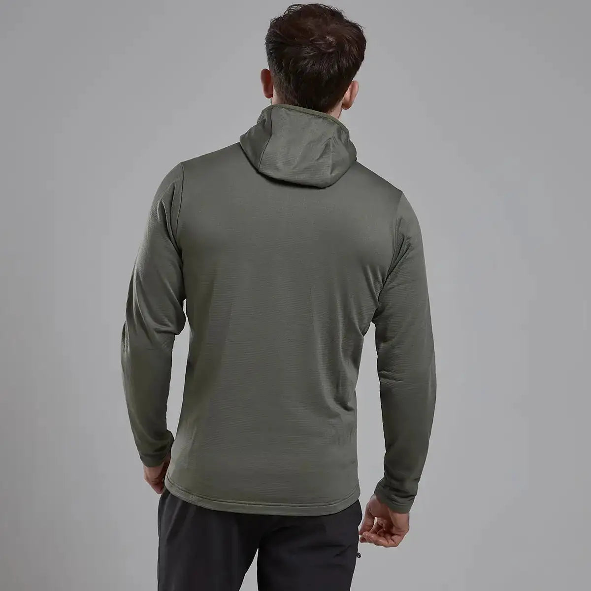 Back view of men's Montane Mens Protium Hoodie Fleece Jacket  from  John Bull Clothing 