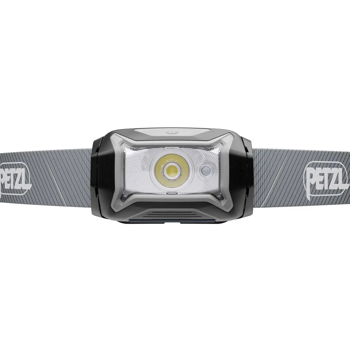 Front view of Petzl Tikka Core Headtorch with Red Light 450 Lumens showing LED light and compact design for efficient illumination.