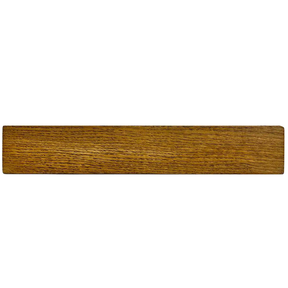 Rear view of medium oak-finished wooden block for Regimental Desk Name Plate, highlighting the solid and polished wood surface.