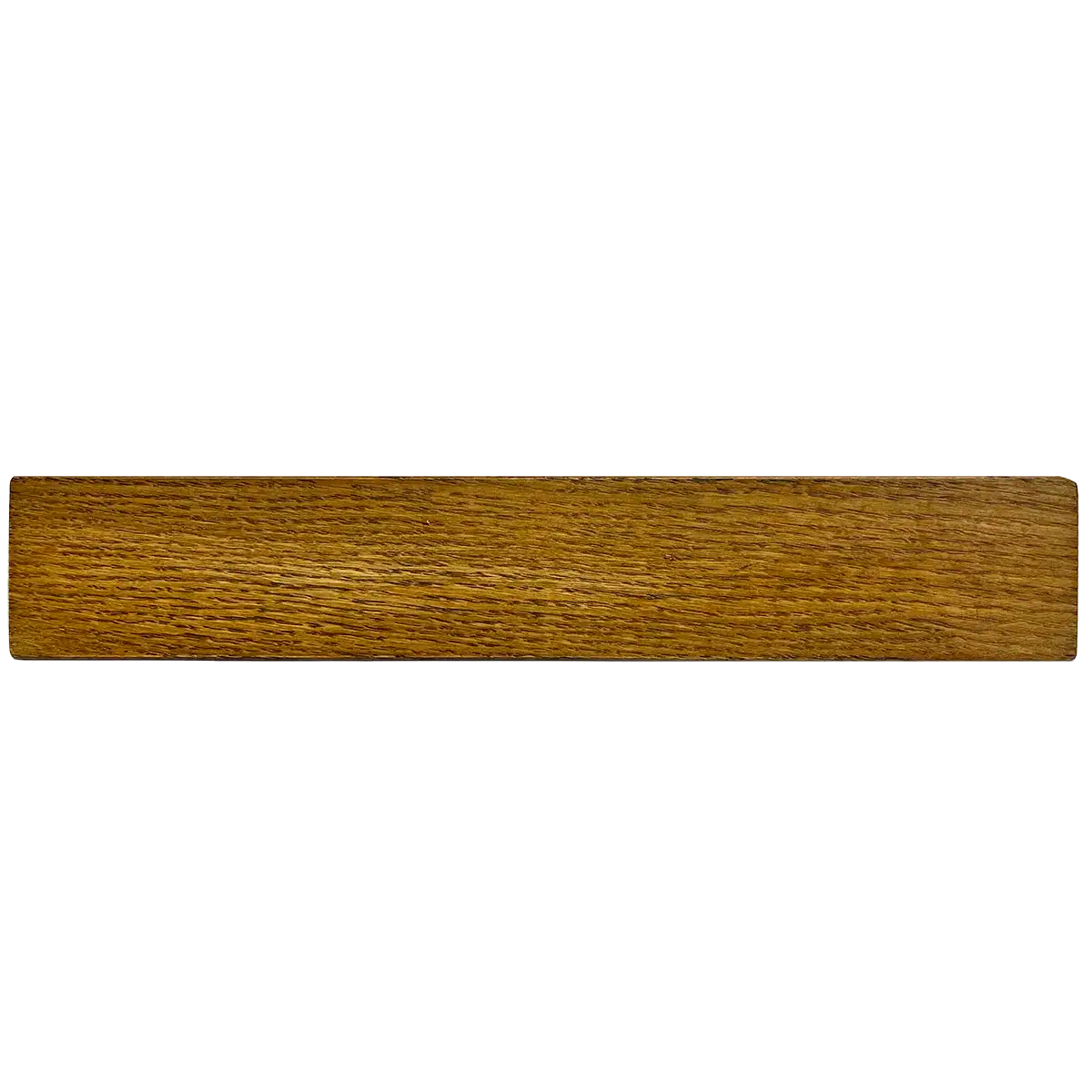 Rear view of medium oak-finished wooden block for Regimental Desk Name Plate, highlighting the solid and polished wood surface.  from  John Bull Clothing 