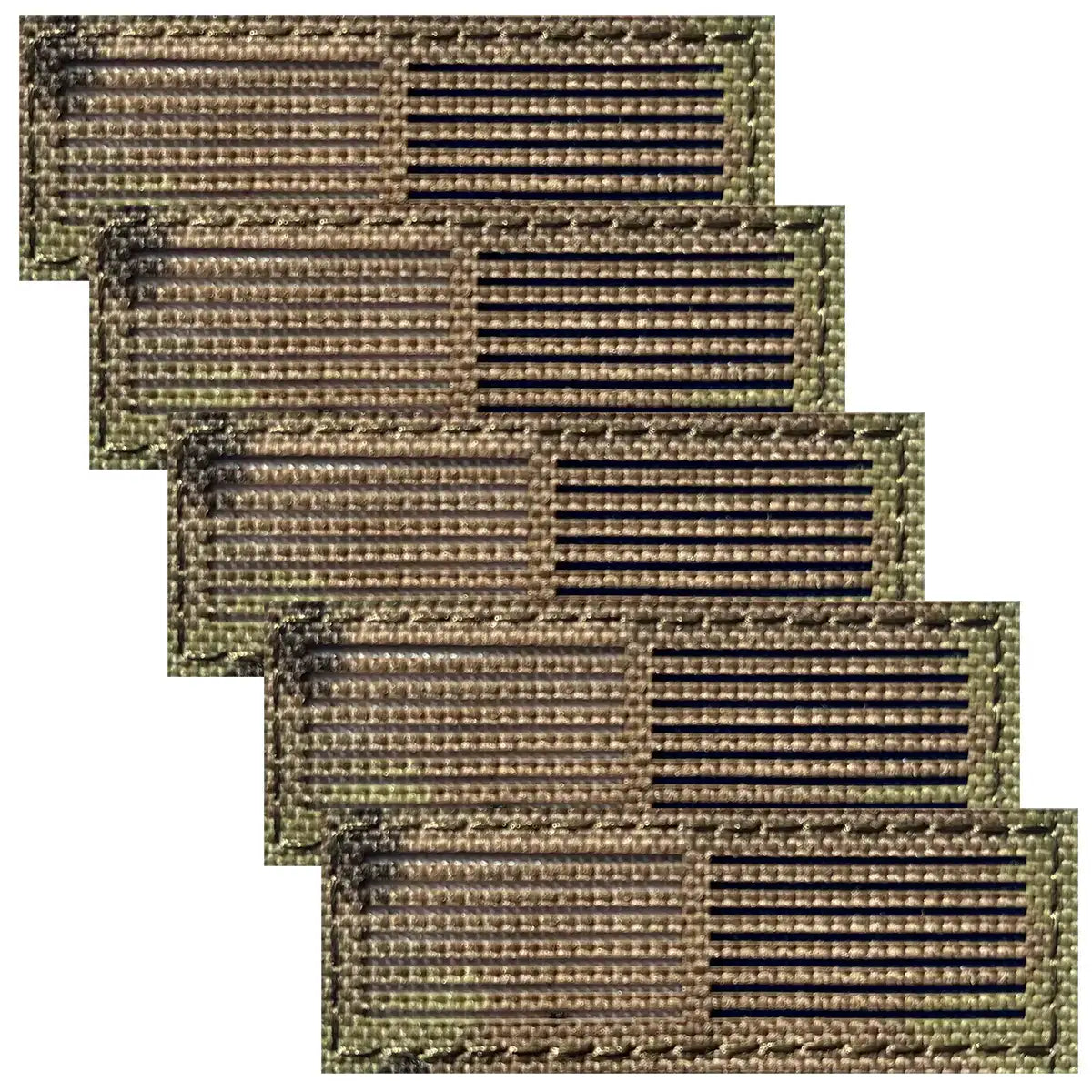 Black hook and loop fastener with textured surface, durable Velcro material, suitable for tactical gear and military uniforms
