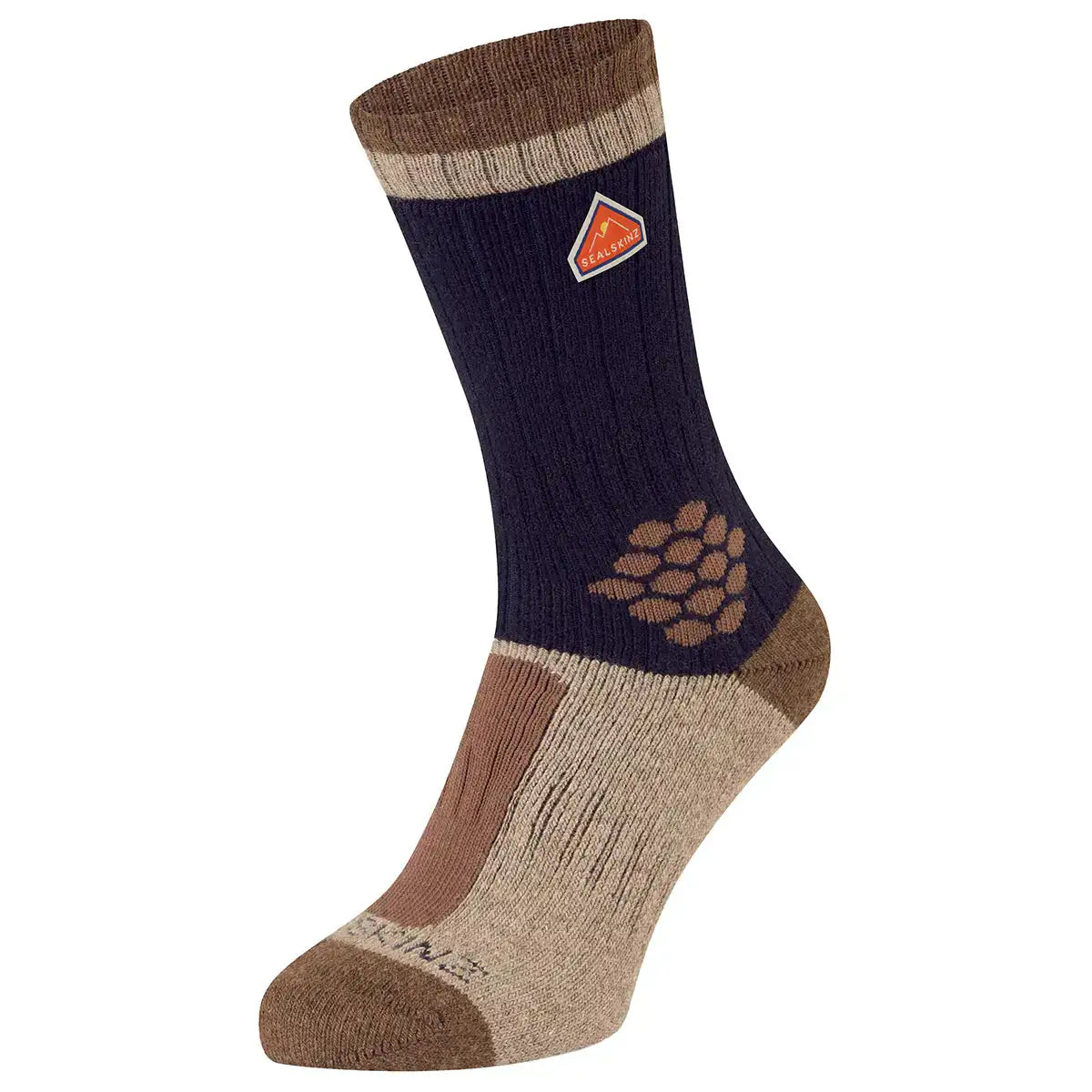 SealSkinz Gresham Wool Mid Cashmere Sock Blue Blue from  John Bull Clothing 