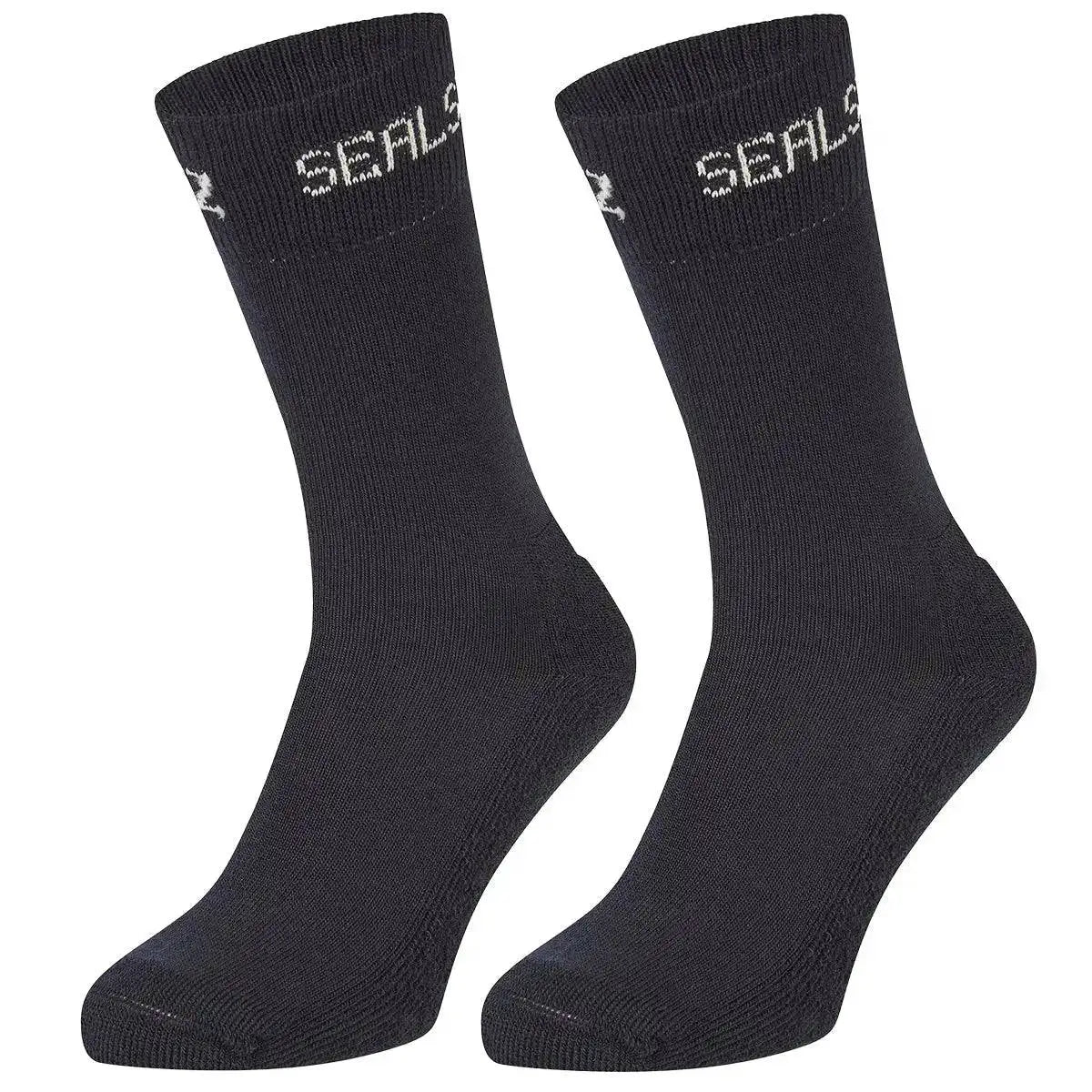 SealSkinz Suffield Solo Merino Liner Sock in black, designed for warmth and comfort. Ideal for layering under waterproof socks for extra insulation. Navy Blue from  John Bull Clothing 
