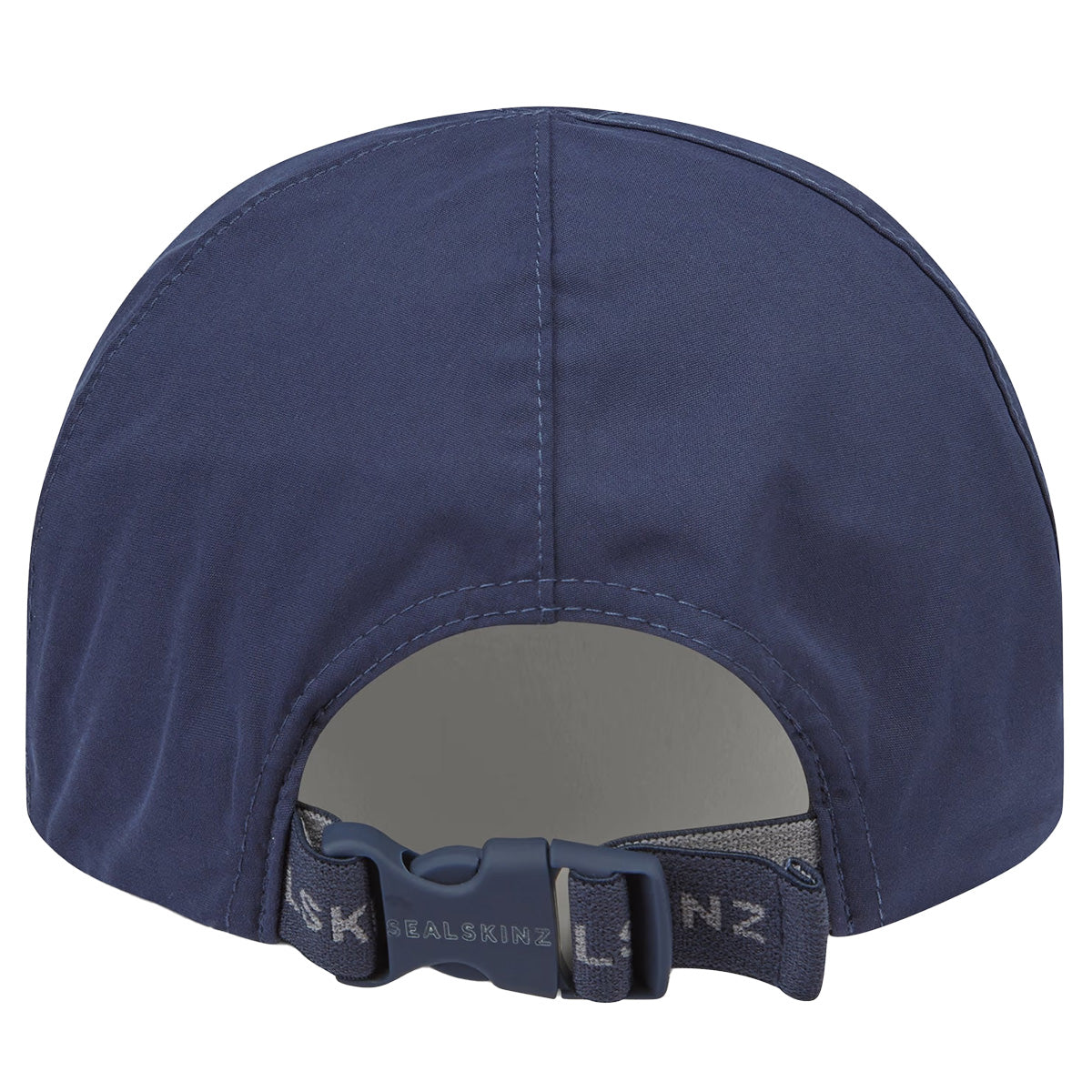 Back view of navy Sealskinz Waterproof All Weather Baseball Cap with adjustable strap for a secure fit. Designed for all-weather outdoor use.