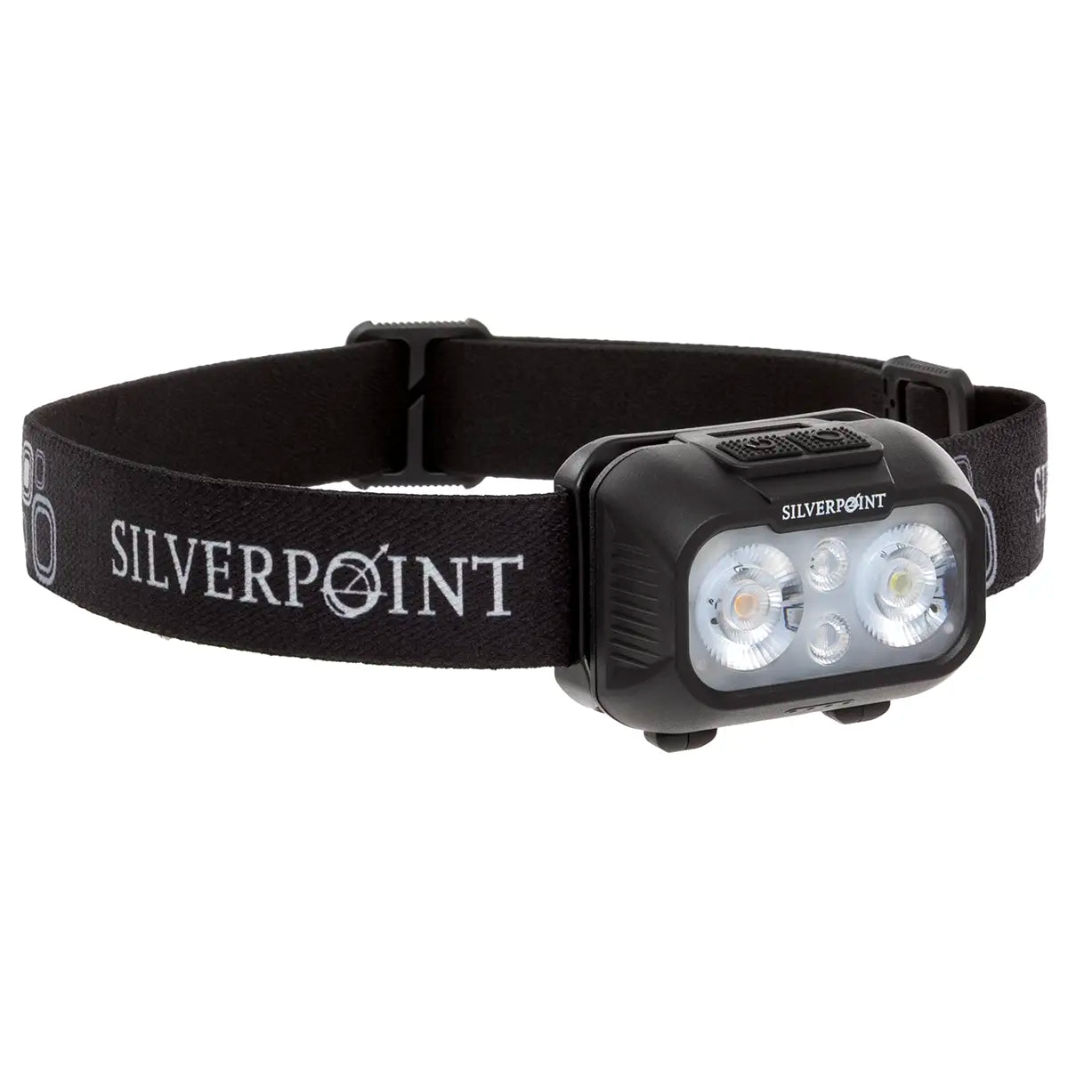Silverpoint Ranger Head Torch RC540 with adjustable black headband, ideal for hands-free lighting in outdoor or professional use.