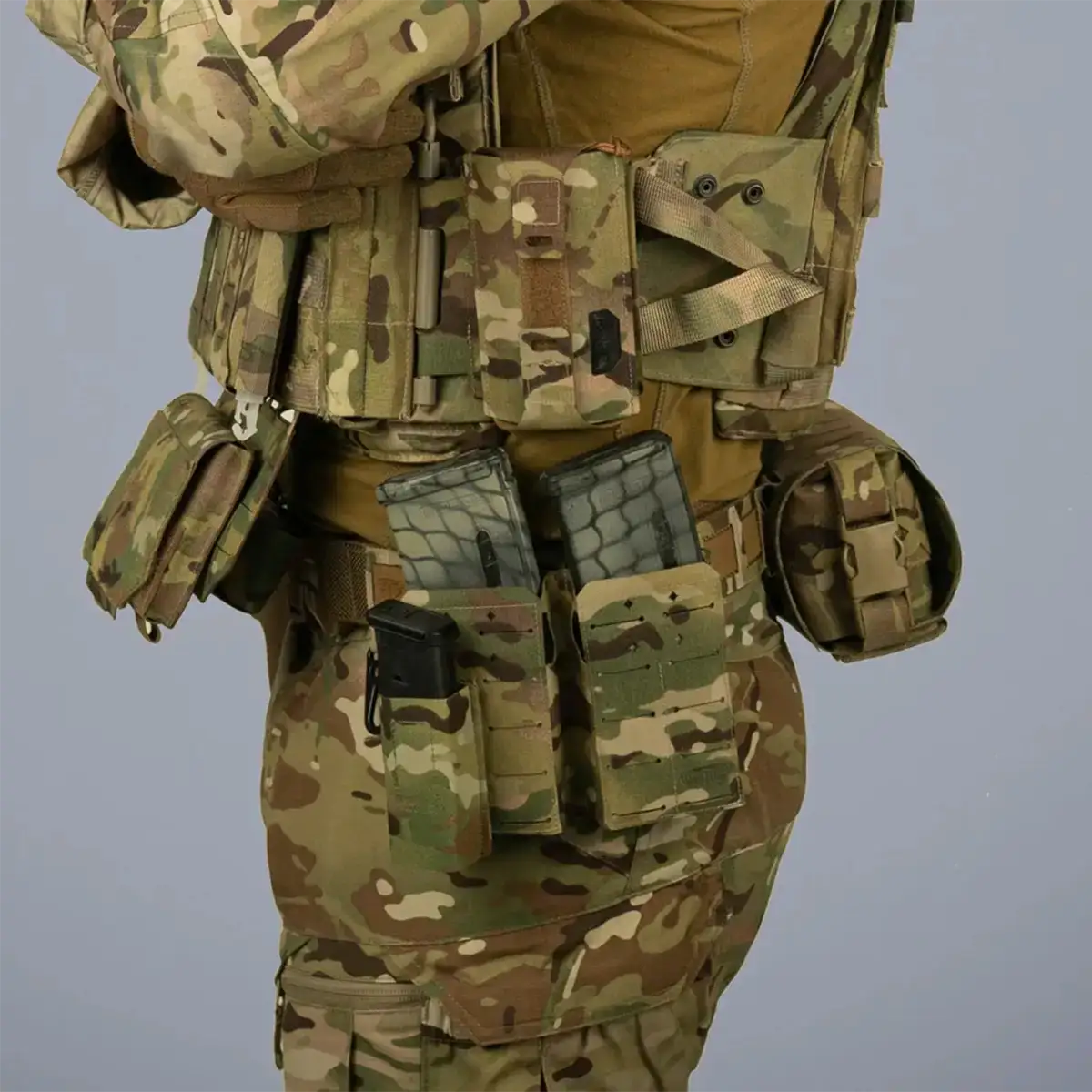 Spectre Double Mag Pouch Multicam with MP2 Inserts for tactical gear  from  John Bull Clothing 