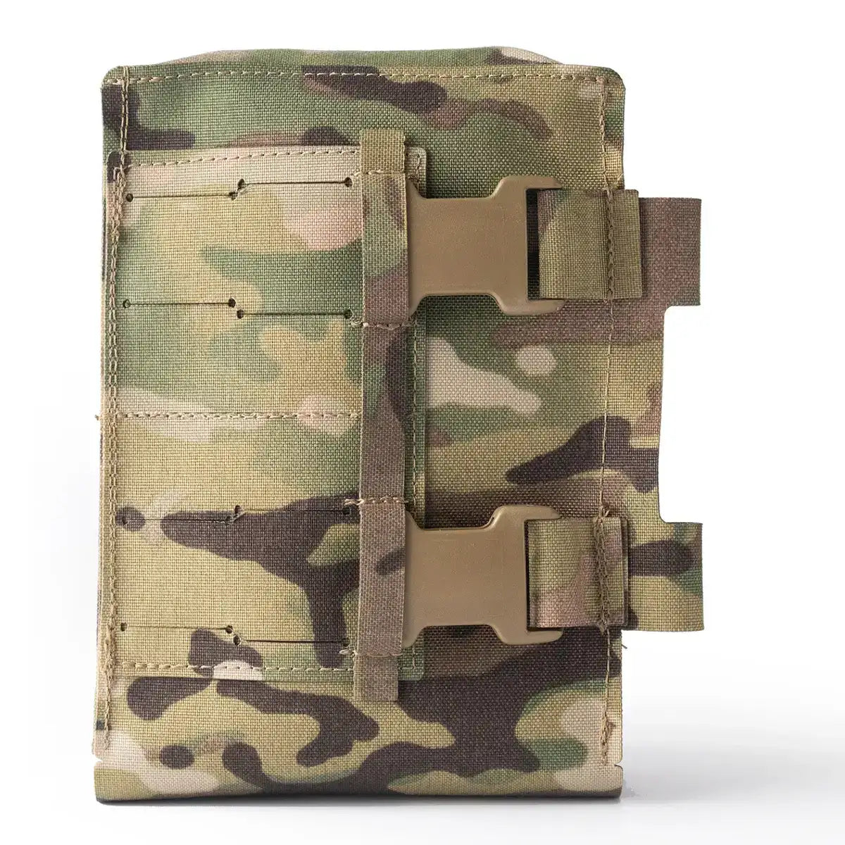 Multicam camouflage medical pouch with pull-out design, durable Cordura material, and quick-release buckles for tactical use - SKU: JB1663