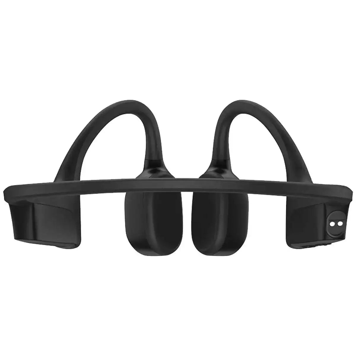 Rear view of Suunto Wing Open Ear Bluetooth Headphones, showcasing the ergonomic wraparound design for stability and comfort during movement.  from  John Bull Clothing 