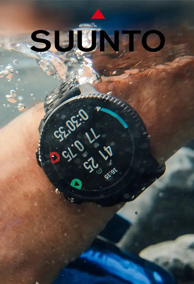 Suunto Vertical 2 Sports Watch underwater with water splashing around