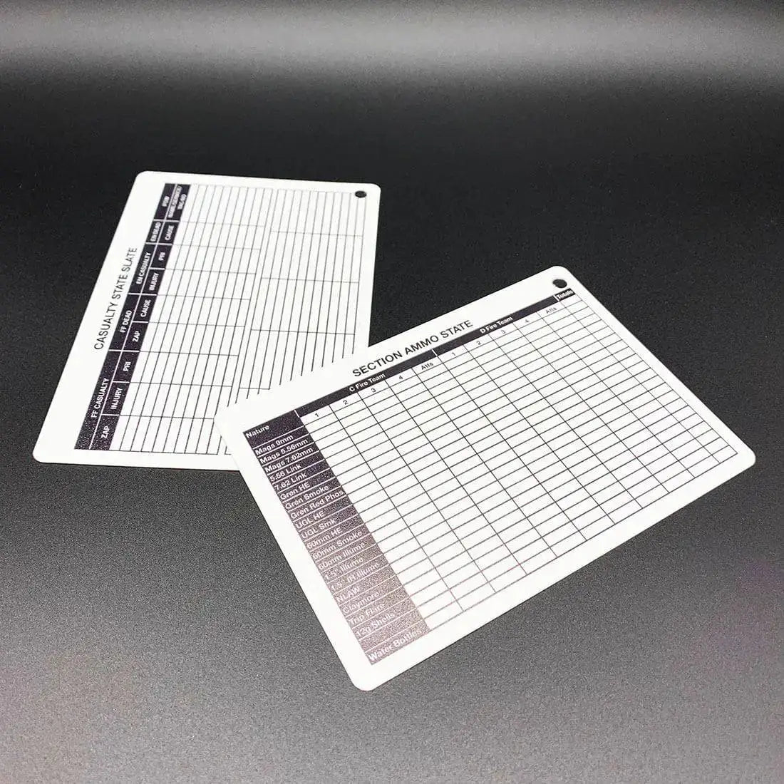 A6 Double Sided Section Ammo-Casualty Slate Battle Card - John Bull Clothing  from  John Bull Clothing 