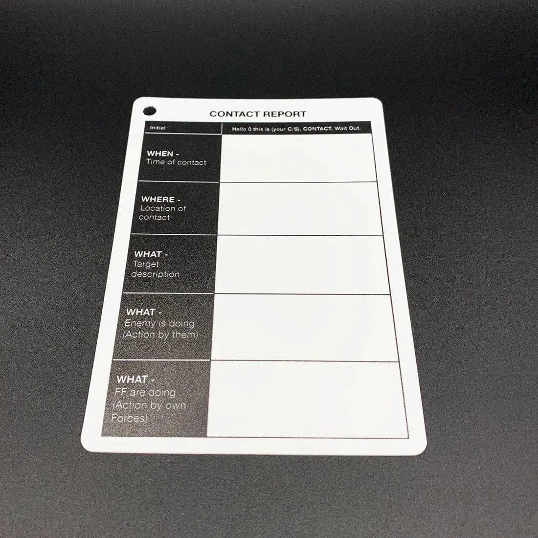 A6 Single Sided Contact Report Battle Card - John Bull Clothing  from  John Bull Clothing 