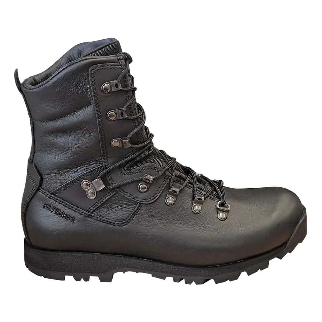Altberg Tabbing MK3 Black Police Boot with durable leather construction, high ankle support, and secure lace system for law enforcement use.  from  John Bull Clothing 