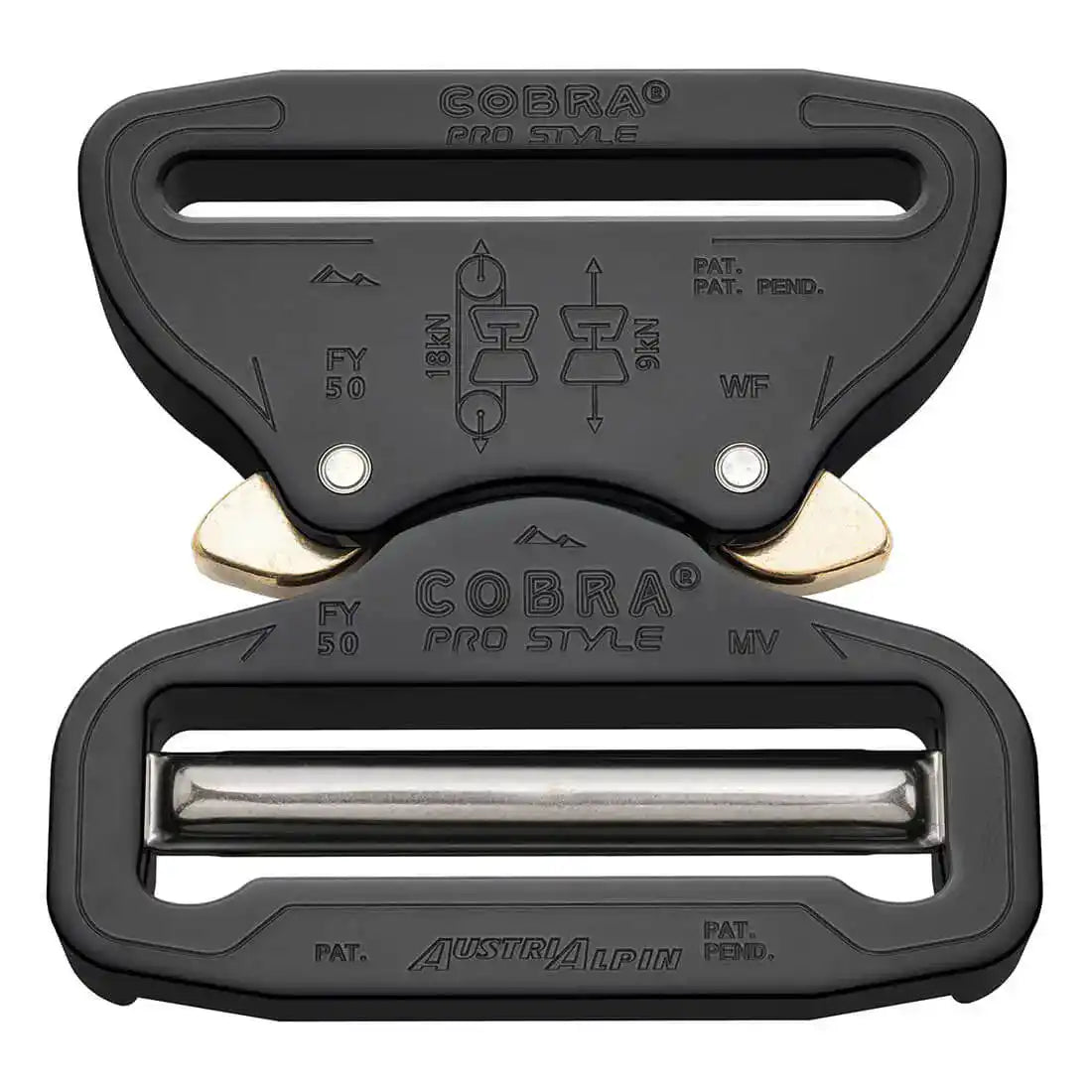 AustriAlpin 50mm Cobra Pro Quick Release Buckle - John Bull Clothing Black from  John Bull Clothing 
