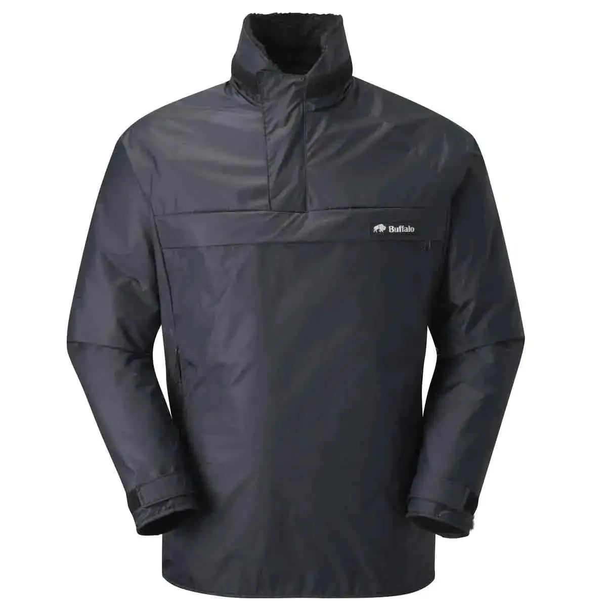 Black Buffalo Systems Special 6 Shirt rain coat featuring high collar and durable Pertex shell, ideal for extreme cold weather conditions. Black from  John Bull Clothing 