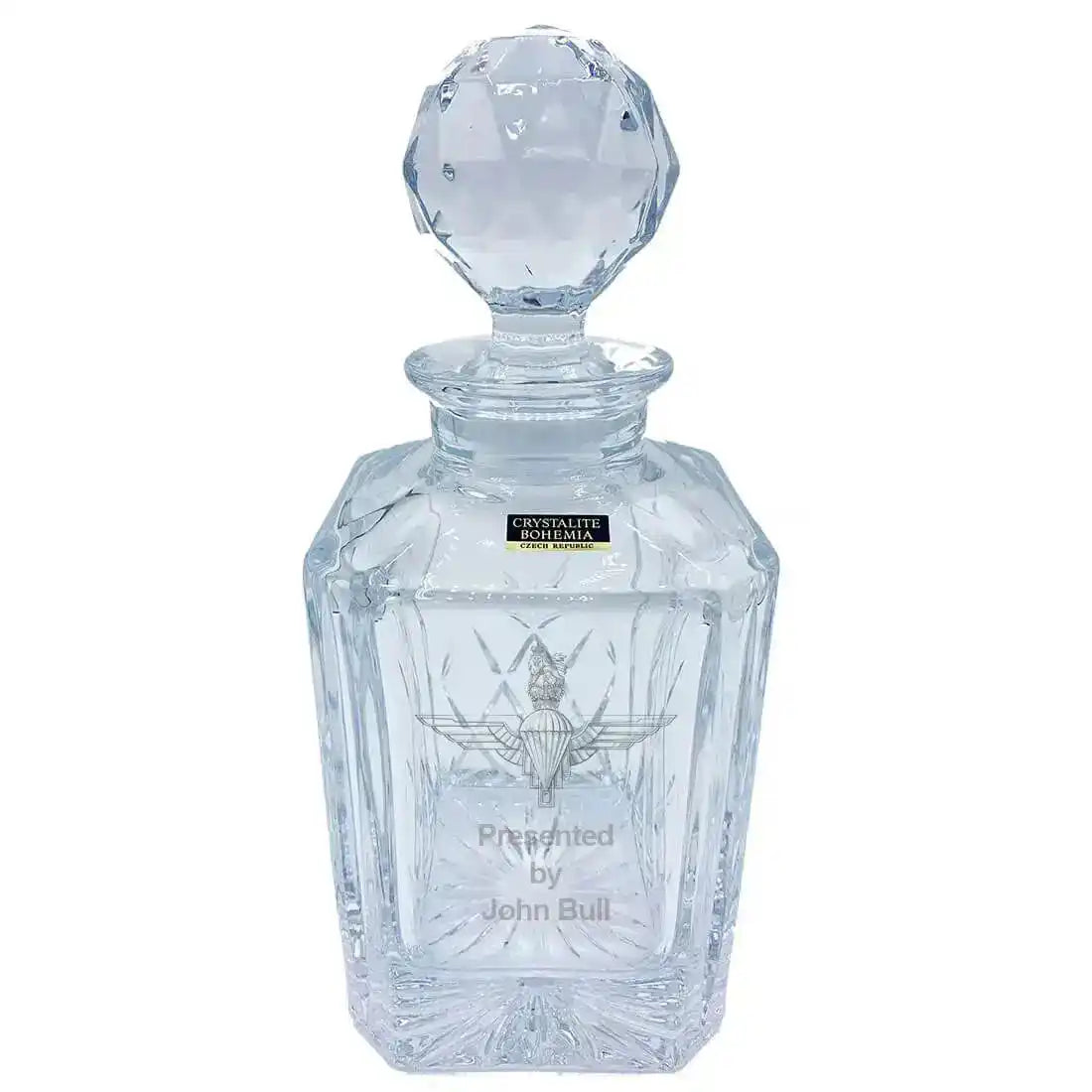 Crystal Whisky Decanter Set with 4 Glasses - John Bull Clothing Engraved from  John Bull Clothing 