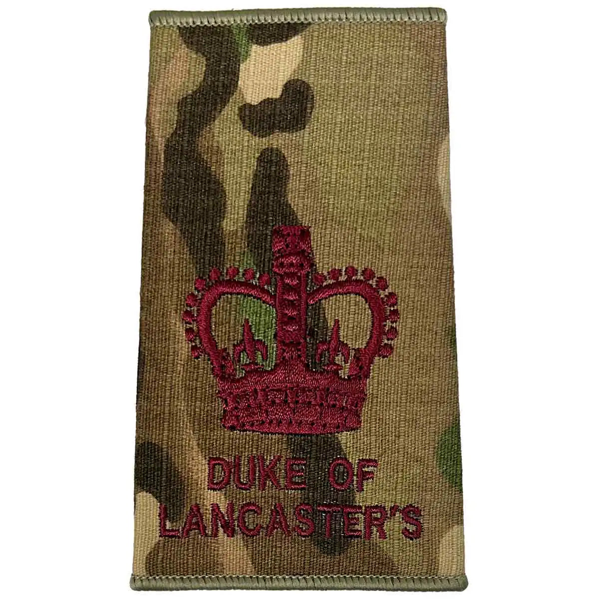 Duke of Lancasters Multicam Rank Slides (Pair) - John Bull Clothing WO2 - Large Crown from  John Bull Clothing 
