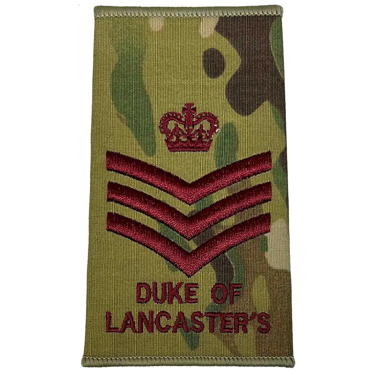 Duke of Lancasters Multicam Rank Slides (Pair) - John Bull Clothing Staff Sergeant from  John Bull Clothing 