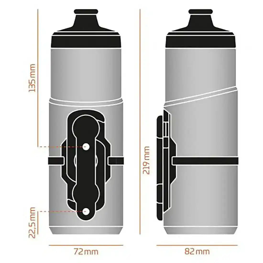 Fidlock Twist Bottle and Bike Mount with 600ml Clear Bottle - John Bull Clothing  from  John Bull Clothing 