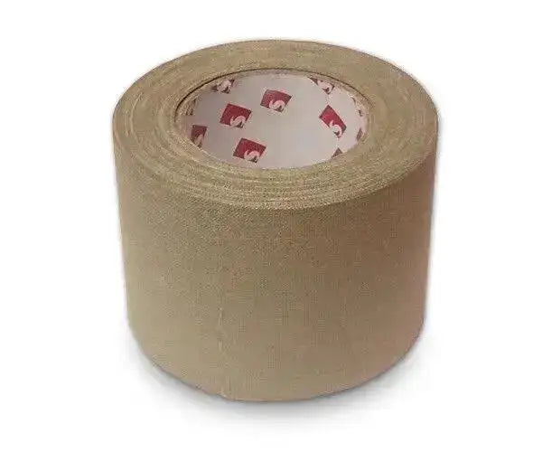 Genuine Scapa Sniper Tape 10 Metre Roll in tan color, cotton cloth tape with strong adhesive, sold in 2-pack for camping and tactical gear. Tan from  John Bull Clothing 